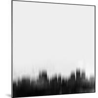 Anchorage City Skyline - Black-NaxArt-Mounted Art Print