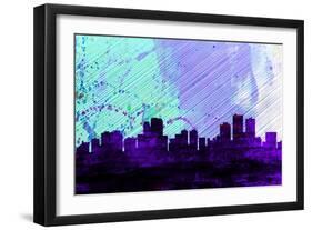 Anchorage City Skyline-NaxArt-Framed Art Print