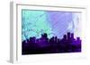 Anchorage City Skyline-NaxArt-Framed Art Print