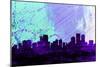 Anchorage City Skyline-NaxArt-Mounted Art Print