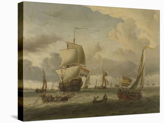 Anchorage of Enkhuizen-Abraham Storck-Stretched Canvas