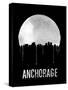 Anchorage Skyline Black-null-Stretched Canvas