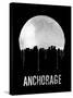 Anchorage Skyline Black-null-Stretched Canvas