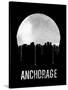 Anchorage Skyline Black-null-Stretched Canvas