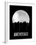 Anchorage Skyline Black-null-Framed Art Print