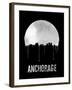 Anchorage Skyline Black-null-Framed Art Print