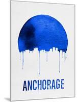 Anchorage Skyline Blue-null-Mounted Art Print