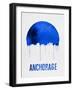 Anchorage Skyline Blue-null-Framed Art Print