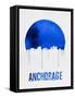 Anchorage Skyline Blue-null-Framed Stretched Canvas