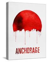 Anchorage Skyline Red-null-Stretched Canvas