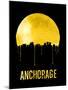 Anchorage Skyline Yellow-null-Mounted Art Print