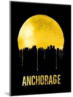 Anchorage Skyline Yellow-null-Mounted Art Print