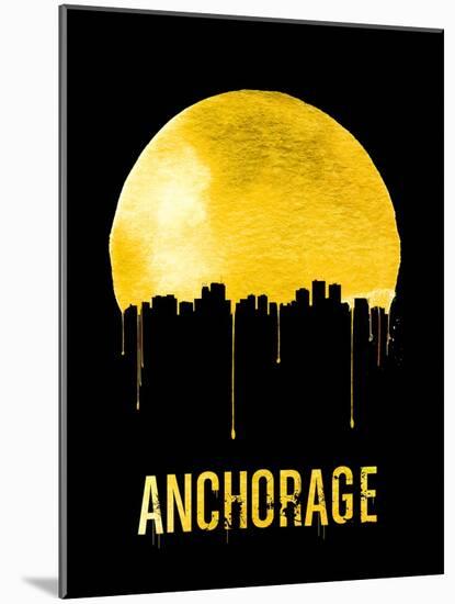 Anchorage Skyline Yellow-null-Mounted Art Print