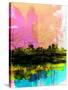 Anchorage Watercolor Skyline-NaxArt-Stretched Canvas