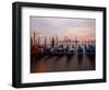 Anchored Gondolas at Twilight, Venice, Italy-Jim Zuckerman-Framed Photographic Print