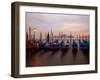 Anchored Gondolas at Twilight, Venice, Italy-Jim Zuckerman-Framed Photographic Print