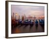 Anchored Gondolas at Twilight, Venice, Italy-Jim Zuckerman-Framed Photographic Print