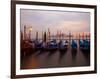 Anchored Gondolas at Twilight, Venice, Italy-Jim Zuckerman-Framed Photographic Print