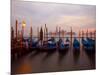 Anchored Gondolas at Twilight, Venice, Italy-Jim Zuckerman-Mounted Photographic Print