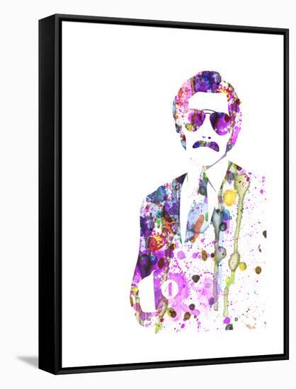 Anchorman Watercolor-Anna Malkin-Framed Stretched Canvas