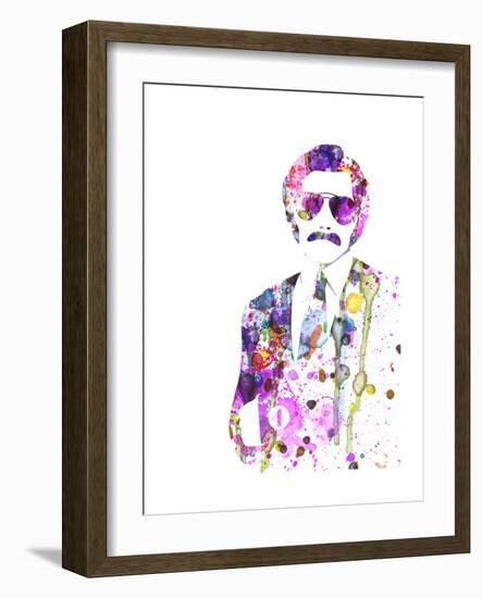 Anchorman Watercolor-Anna Malkin-Framed Art Print