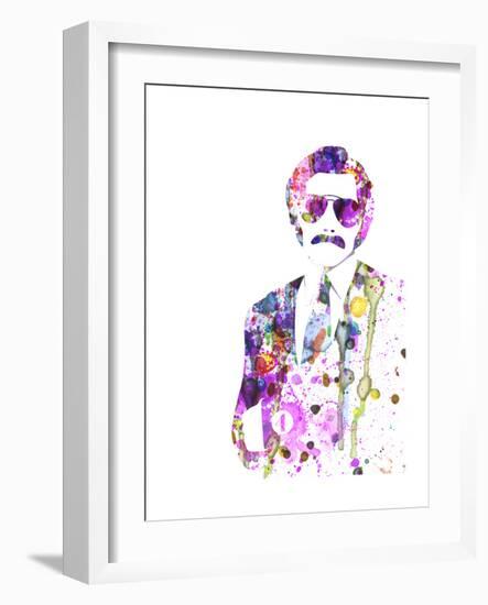 Anchorman Watercolor-Anna Malkin-Framed Art Print