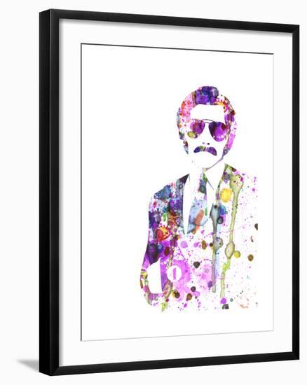 Anchorman Watercolor-Anna Malkin-Framed Art Print