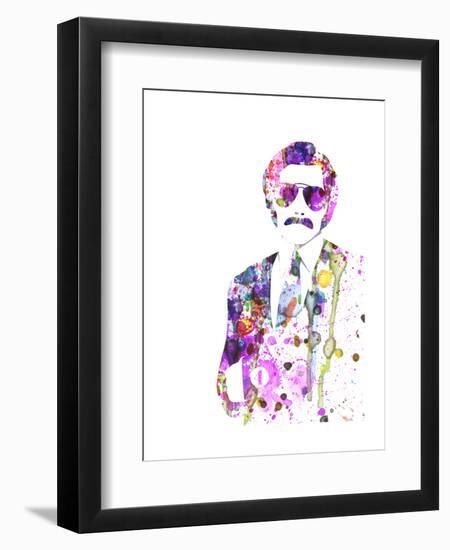 Anchorman Watercolor-Anna Malkin-Framed Art Print