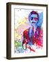 Anchorman Watercolor-Anna Malkin-Framed Art Print