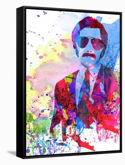 Anchorman Watercolor-Anna Malkin-Framed Stretched Canvas