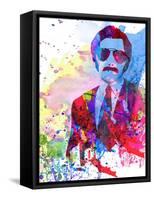 Anchorman Watercolor-Anna Malkin-Framed Stretched Canvas