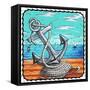 Anchors Away Rope - Border II-Megan Aroon Duncanson-Framed Stretched Canvas