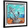 Anchors Away Rope - Border II-Megan Aroon Duncanson-Framed Giclee Print
