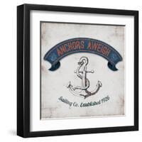 Anchors Aweigh Border-Tiffany Everett-Framed Art Print