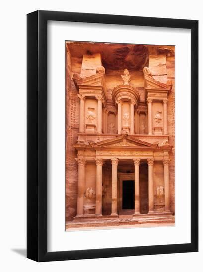 Ancient Al Khazneh Petra Jordan-null-Framed Art Print