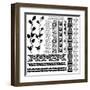 Ancient America Ornaments On White-Sateda-Framed Art Print