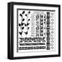 Ancient America Ornaments On White-Sateda-Framed Art Print