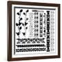 Ancient America Ornaments On White-Sateda-Framed Art Print