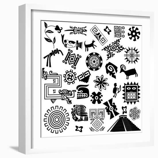 Ancient American Design Elements-Sateda-Framed Art Print