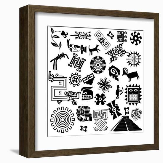 Ancient American Design Elements-Sateda-Framed Art Print