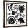 Ancient American Pattern-Sateda-Framed Premium Giclee Print