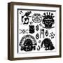 Ancient American Pattern-Sateda-Framed Art Print