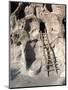 Ancient Anasazi Ruins and Cliff Dwellings in Rock, Bandlelier National Monument, New Mexico, USA-Charles Sleicher-Mounted Photographic Print