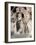 Ancient Anasazi Ruins and Cliff Dwellings in Rock, Bandlelier National Monument, New Mexico, USA-Charles Sleicher-Framed Photographic Print