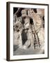 Ancient Anasazi Ruins and Cliff Dwellings in Rock, Bandlelier National Monument, New Mexico, USA-Charles Sleicher-Framed Photographic Print