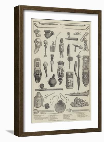 Ancient and Curious Tobacco-Pipes, from the International Exhibition-null-Framed Giclee Print