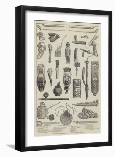 Ancient and Curious Tobacco-Pipes, from the International Exhibition-null-Framed Giclee Print