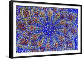 Ancient Arab Islamic Designs Blue Pottery, Madaba, Jordan-William Perry-Framed Photographic Print