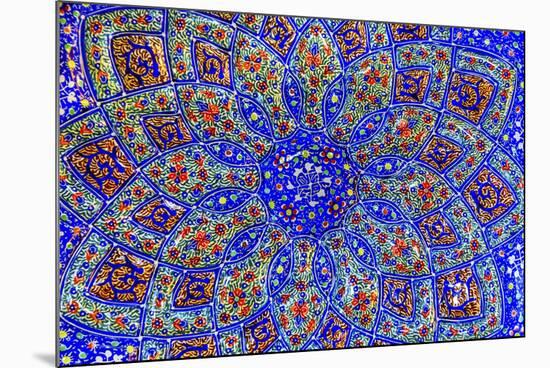 Ancient Arab Islamic Designs Blue Pottery, Madaba, Jordan-William Perry-Mounted Photographic Print