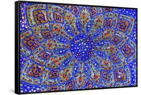 Ancient Arab Islamic Designs Blue Pottery, Madaba, Jordan-William Perry-Framed Stretched Canvas